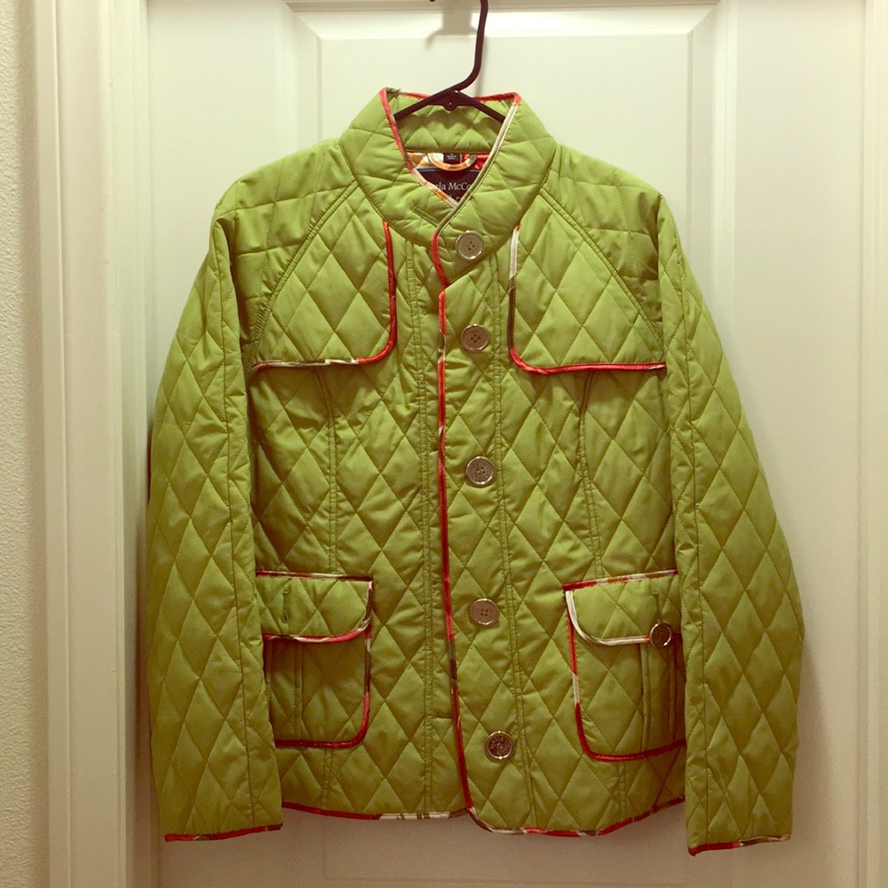 Never Worn Quilted Green Coat